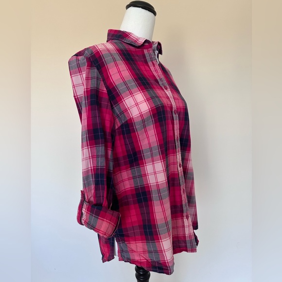 Tommy Hilfiger Plaid Button Down Shirt - Lightweight 100% Cotton - Size M US - Picture 2 of 6